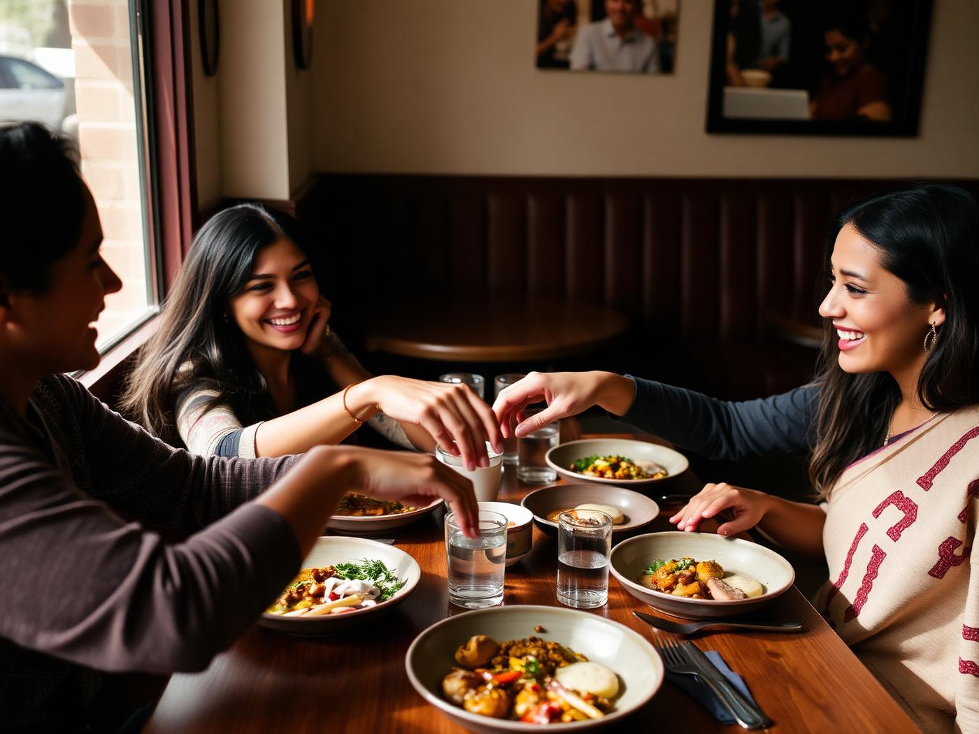 Friends sharing brunch